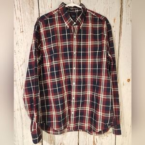 J. Crew Slim Untucked Flex Washed Men's Shirt Plaid XL